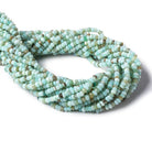 4mm Blue Peruvian Opal faceted rondelle beads 13 inch 120 pieces - Beadsofcambay.com