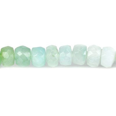 4mm Blue Peruvian Opal Faceted Rondelle Beads - Beadsofcambay.com