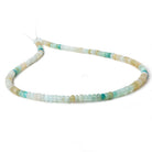 4mm Blue Peruvian Opal Faceted Rondelles 14 inch 140 Beads - Beadsofcambay.com