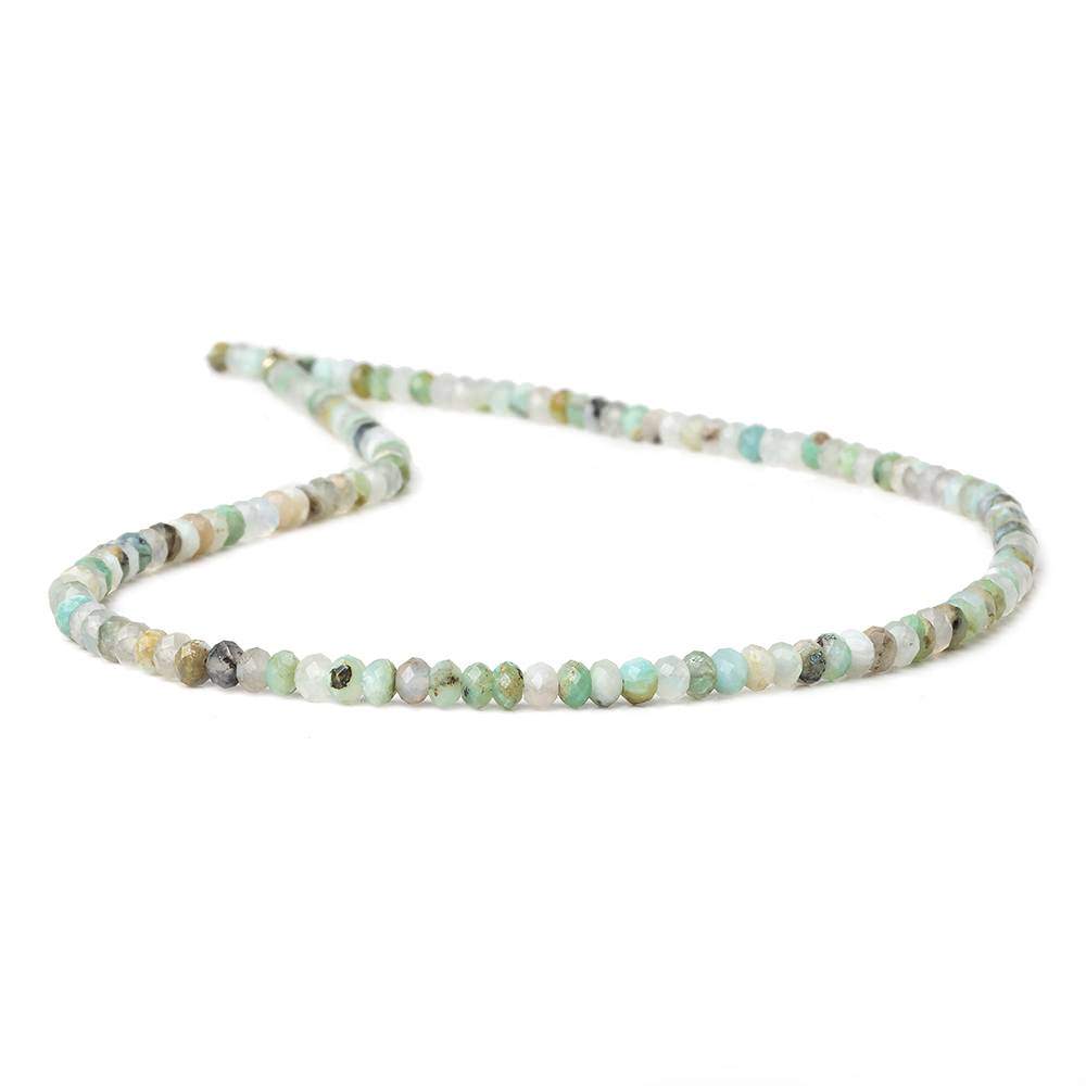 4mm Blue Peruvian Opal micro faceted rondelle beads 16 inch 143 pieces AA - Beadsofcambay.com