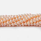 4.5x4mm Peach Off Round Freshwater Pearls 15 inch 100 pieces - Beadsofcambay.com