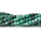 4mm Brazilian Emerald Micro Faceted Cube Beads 12.5 inch 84 pieces - Beadsofcambay.com