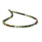 4mm Brown and Green Tourmaline plain rondelle beads 13 inch 136 pieces - Beadsofcambay.com