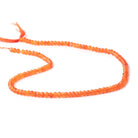 4mm Carnelian Faceted Rondelle Beads 13.25 inches 115 pieces - Beadsofcambay.com