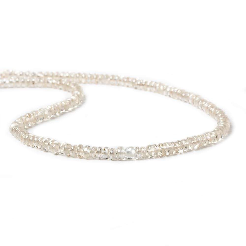 4mm Champagne Zircon Plain Rondelle 14 inch 158 pieces - Beadsofcambay.com