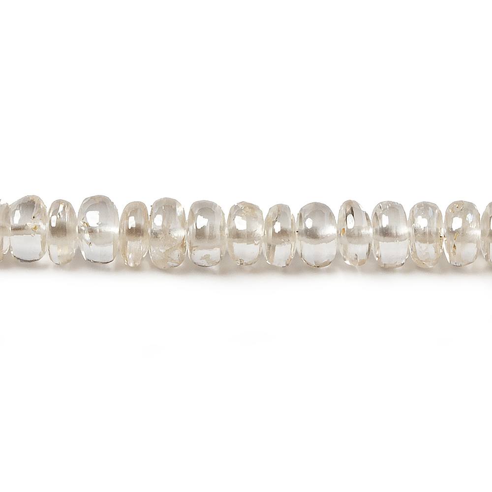 4mm Champagne Zircon Plain Rondelle 14 inch 158 pieces - Beadsofcambay.com