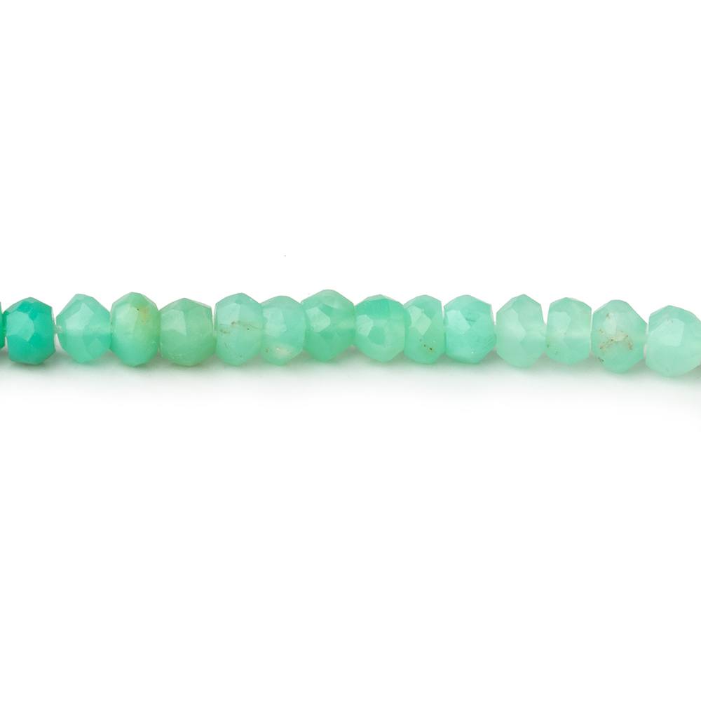 4mm Chrysoprase Faceted Rondelles 13.75 inch 122 pieces - Beadsofcambay.com