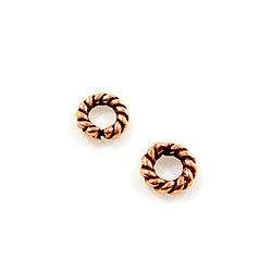 4mm Copper Twisted Jumpring 50 pcs - Beadsofcambay.com