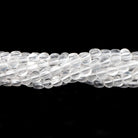 4mm Crystal Quartz checkerboard calibrated faceted coins 12.5 inch 78 beads AAA - Beadsofcambay.com