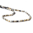 4mm Dendritic Opal faceted rondelle beads 13 inch 120 pieces - Beadsofcambay.com