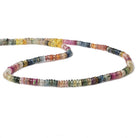 4mm Fancy Sapphire and Ruby Plain Rondelle Beads 16 inch 288 pieces - Beadsofcambay.com