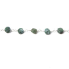 4mm Frosted Emerald plain coin Black Gold Chain by the foot 31 pcs - Beadsofcambay.com