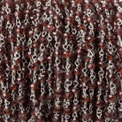 4mm Garnet faceted rondelle Silver plated Chain by the foot 39 beads - Beadsofcambay.com