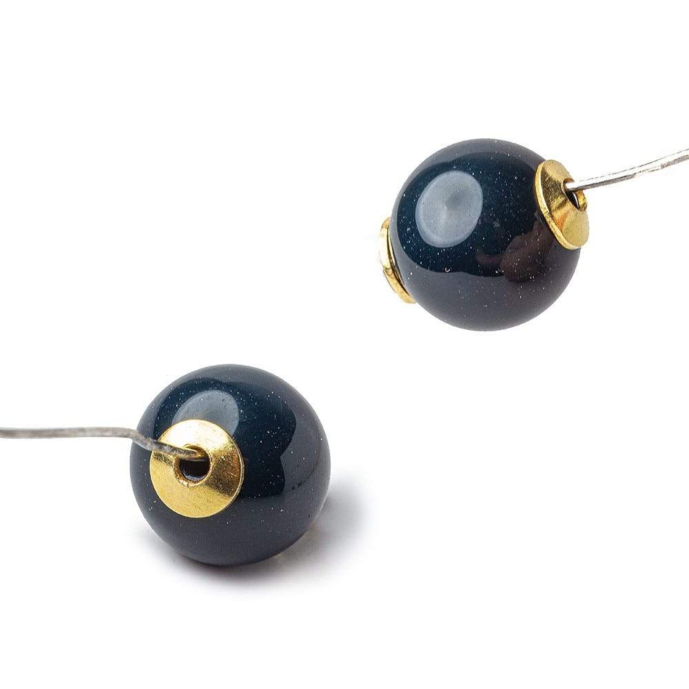 4mm Gold plated Copper plain Bead Cap 8 inch 228 pieces - Beadsofcambay.com