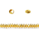 4mm Gold plated Copper plain Bead Cap 8 inch 228 pieces - Beadsofcambay.com