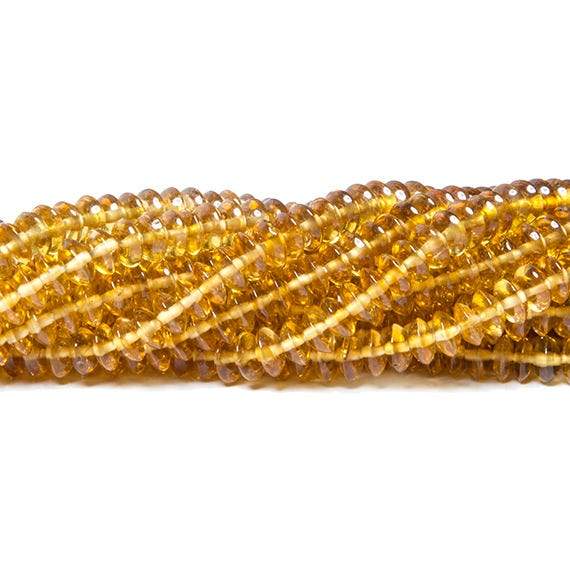 4mm Golden Shaded Tourmaline Plain Rondelle - Beadsofcambay.com