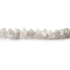 4mm Grey Diamond Crystal Nugget Beads 16 inch 142 pieces - Beadsofcambay.com