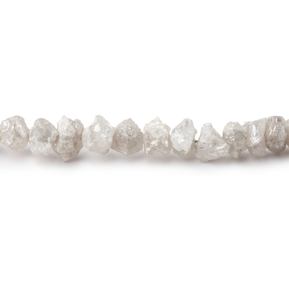 4mm Grey Diamond Crystal Nugget Beads 16 inch 142 pieces - Beadsofcambay.com