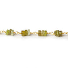 4mm Grossular Garnet plain heshi Vermeil Chain by the foot - Beadsofcambay.com