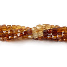 4mm Hessonite Garnet Faceted Cube Beads 8 inch 48 pieces - Beadsofcambay.com