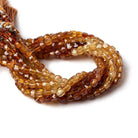 4mm Hessonite Garnet Faceted Cube Beads 8 inch 48 pieces - Beadsofcambay.com