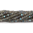 4mm Labradorite faceted rondelle beads 12.5 inch 127 pieces - Beadsofcambay.com