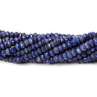 4mm Lapis Lazuli Faceted Rondelle Beads 13 inch 118 pieces - Beadsofcambay.com