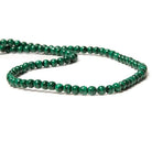 4mm Malachite plain round beads 16 inch 100 pieces - Beadsofcambay.com