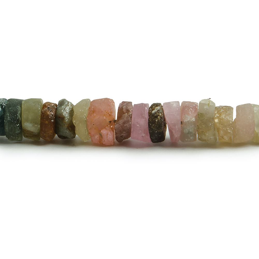 4mm Matte Multi Color Tourmaline plain heshi beads 12 inch 157 - Beadsofcambay.com