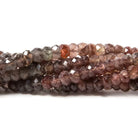 4mm Multi Color Cat's Eye Scapolite faceted rondelle 15.5 in 131 beads - Beadsofcambay.com