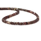 4mm Multi Color Cat's Eye Scapolite faceted rondelle 15.5 in 131 beads - Beadsofcambay.com