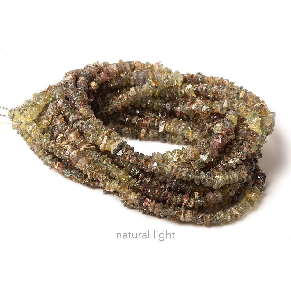 4mm Multi Color Sapphire Chip Beads 15 inch 211 pieces - Beadsofcambay.com