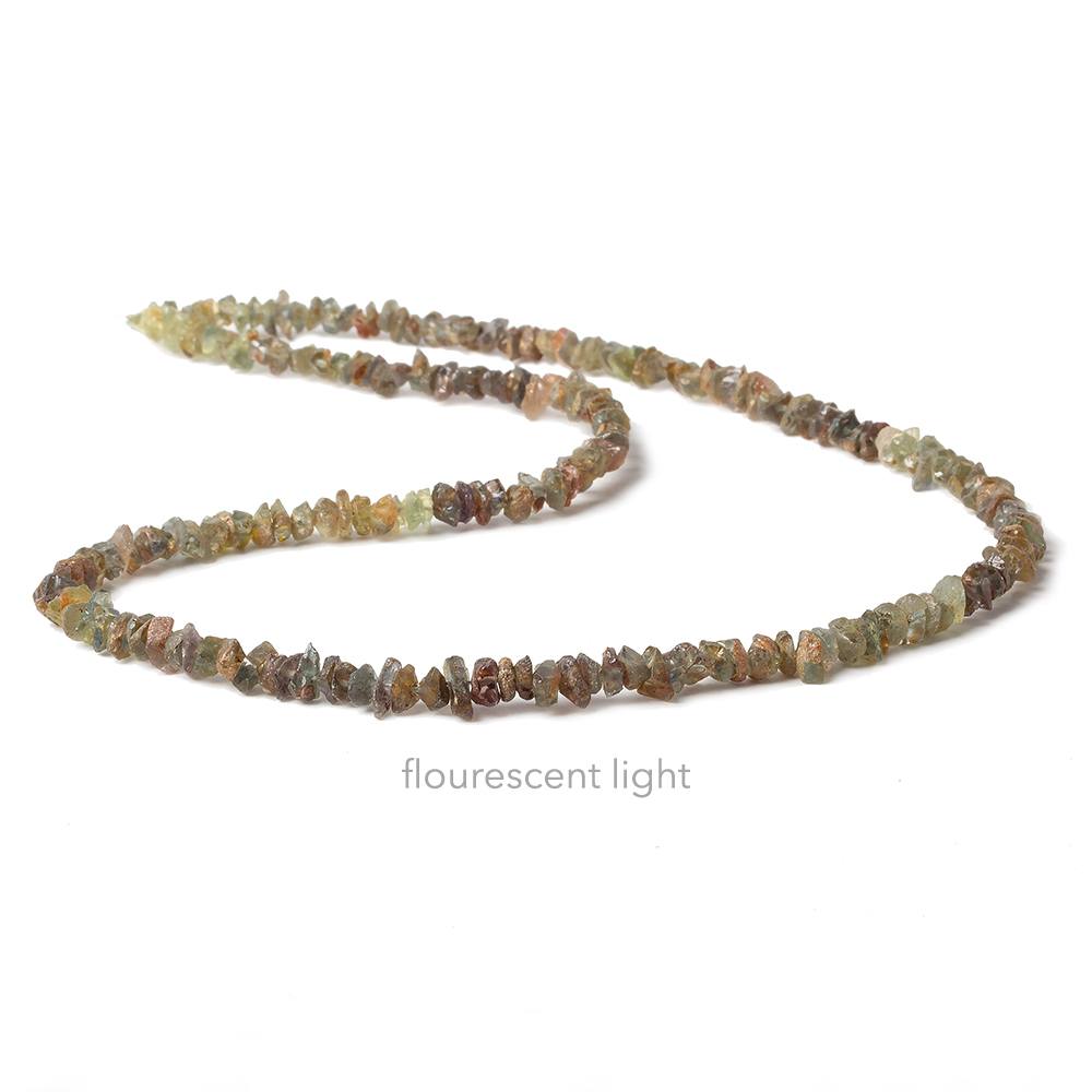 4mm Multi Color Sapphire Chip Beads 15 inch 211 pieces - Beadsofcambay.com