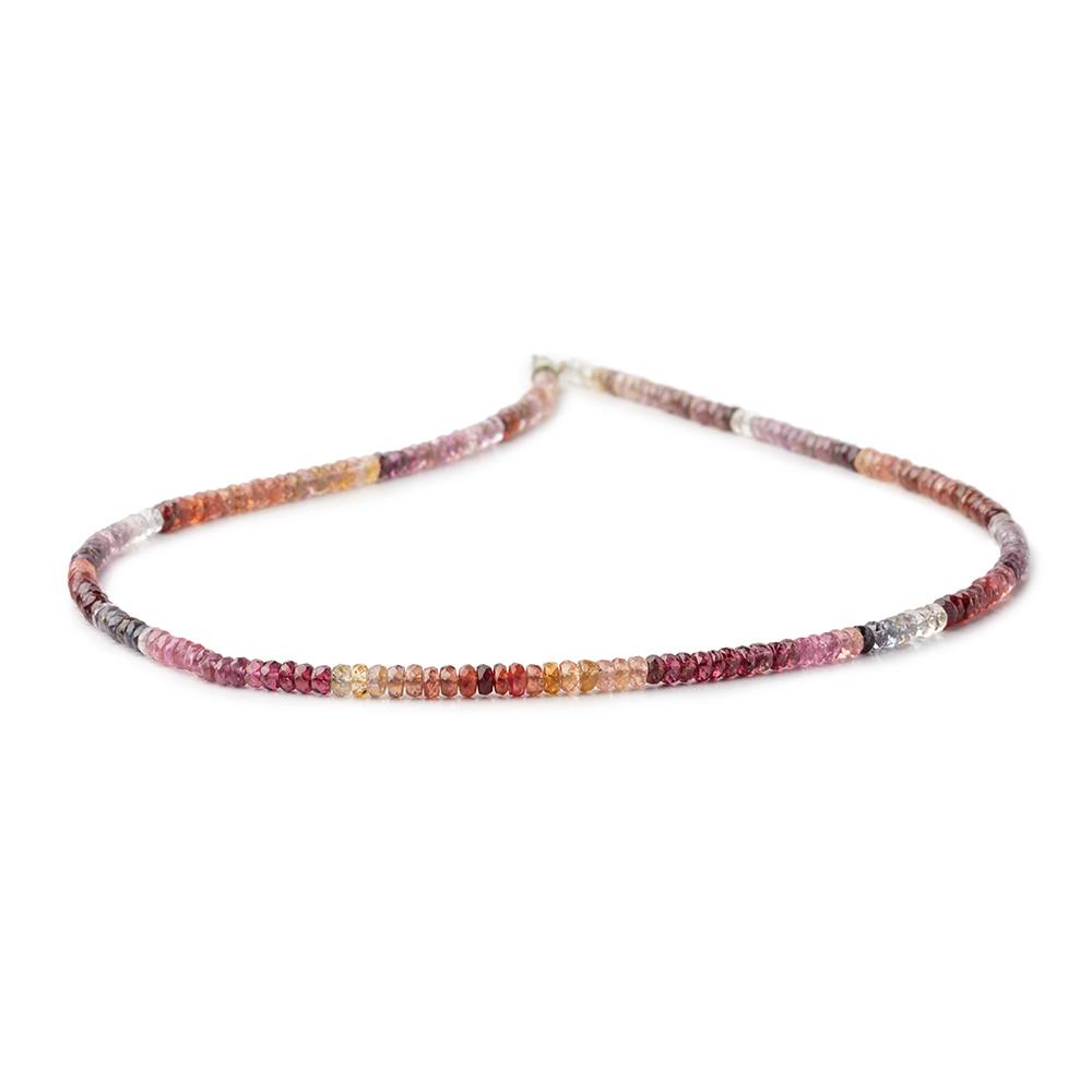 4mm Multi-Color Spinel faceted rondelles 16 inch 172 beads AAA grade - Beadsofcambay.com