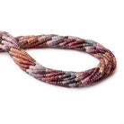 4mm Multi-Color Spinel faceted rondelles 16 inch 172 beads AAA grade - Beadsofcambay.com