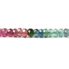 4mm Multi Color Tourmaline faceted rondelle beads 17 inch 184 pieces - Beadsofcambay.com