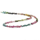 4mm Multi Color Tourmaline faceted trillion beads 18 inch 118 pieces AA - Beadsofcambay.com