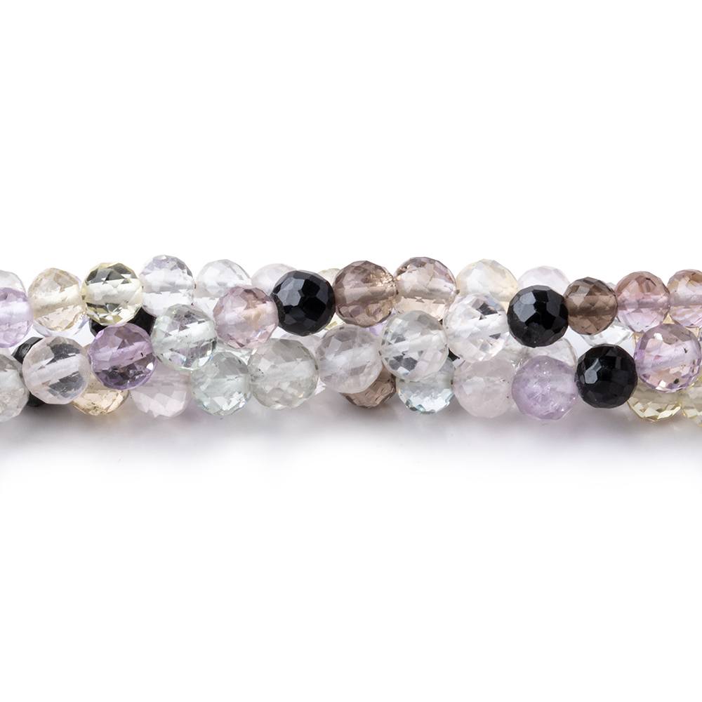 4mm Multi Gemstone Faceted Round Beads 16 inch 112 pieces - Beadsofcambay.com