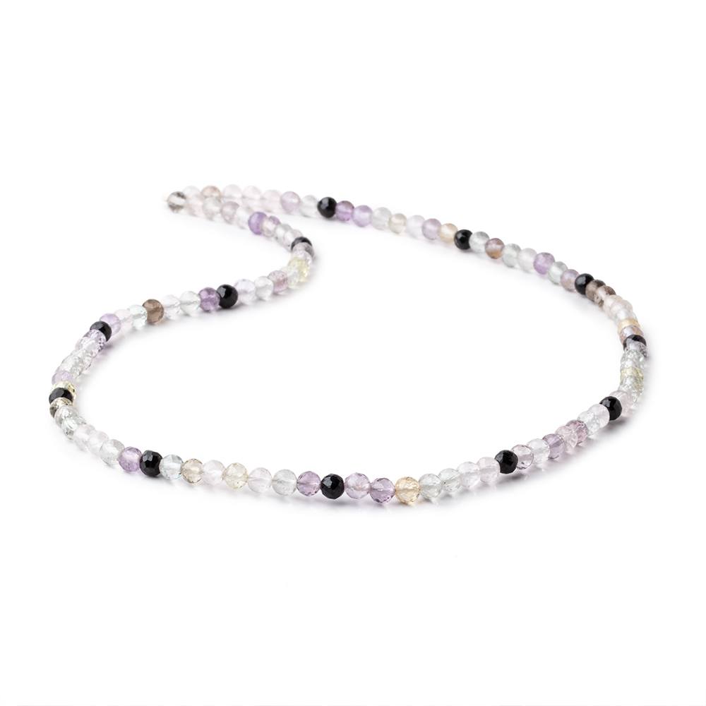 4mm Multi Gemstone Faceted Round Beads 16 inch 112 pieces - Beadsofcambay.com