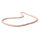 4mm Mystic Angel Skin Peach Moonstone faceted rondelles 16 inch 135 beads - Beadsofcambay.com