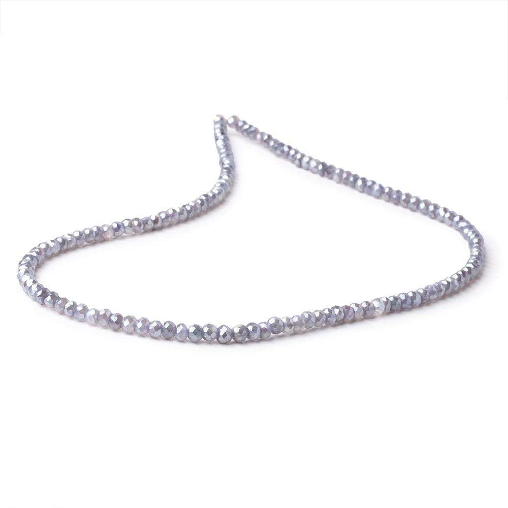 4mm Mystic Grey Moonstone Faceted Rondelle Beads 16 inch 133 pieces - Beadsofcambay.com