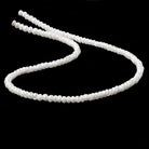 4mm Mystic Pearly White Quartz plain rondelle beads 15 inch 129 pieces - Beadsofcambay.com