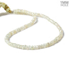 4mm Mystic Prehnite faceted rondelle beads 1mm hole 12 inch 132 pieces - Beadsofcambay.com