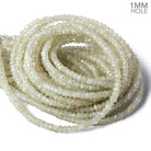 4mm Mystic Prehnite faceted rondelle beads 1mm hole 12 inch 132 pieces - Beadsofcambay.com