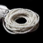 4mm Mystic White Quartz faceted rondelle beads 13 inch 100 pieces - Beadsofcambay.com