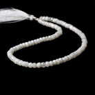 4mm Mystic White Quartz faceted rondelle beads 13 inch 100 pieces - Beadsofcambay.com