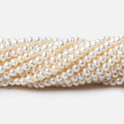 4mm Off White side drilled Baroque Freshwater Pearls 16 inch 122 pieces - Beadsofcambay.com