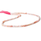 4mm Pink Peruvian Opal checkerboard calibrated faceted coins 12.5 inch 85 beads AAA - Beadsofcambay.com