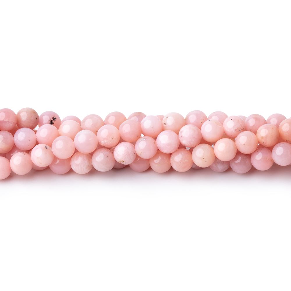 4mm Pink Peruvian Opal Plain Round Beads 15.75 inch 95 pieces - Beadsofcambay.com