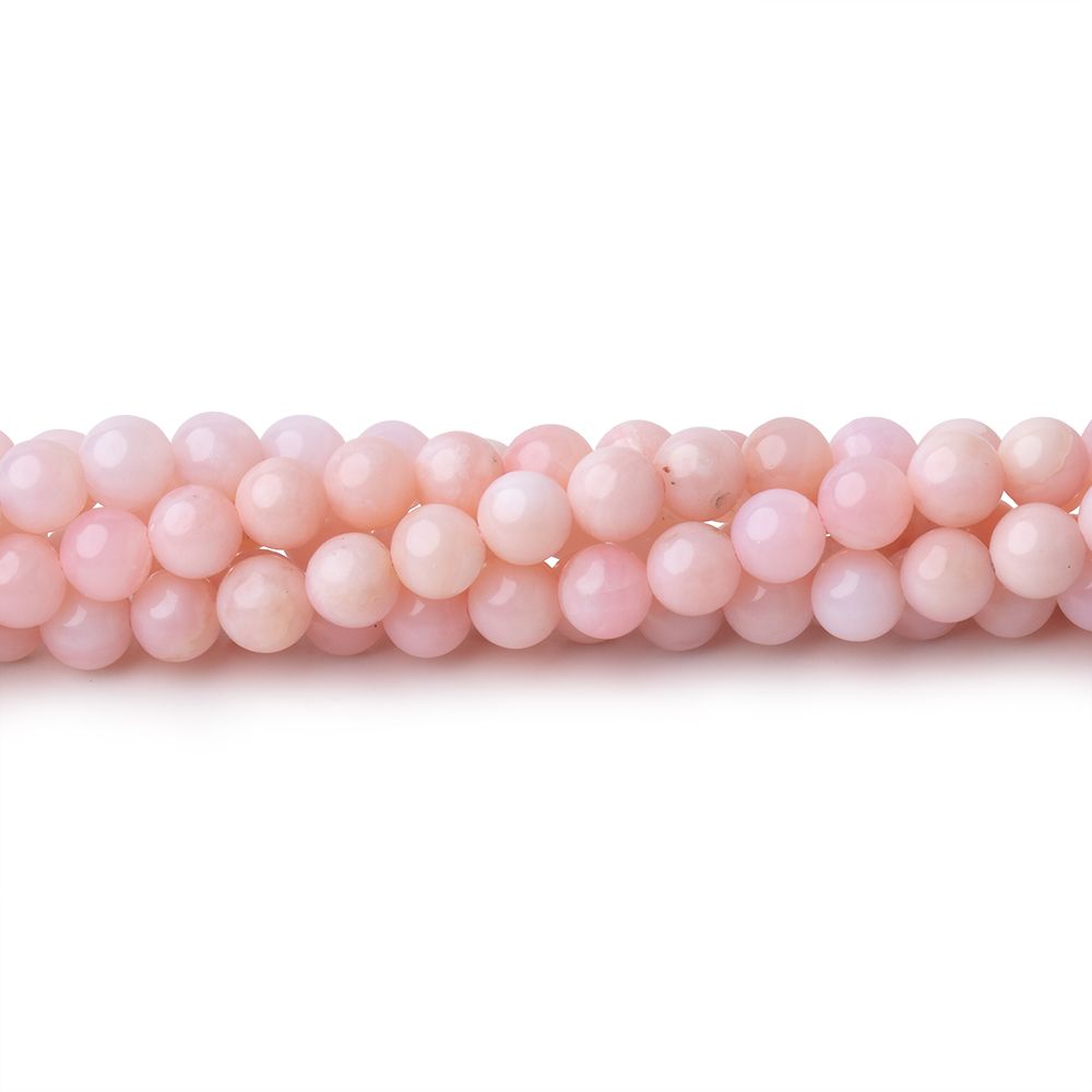 4mm Pink Peruvian Opal Plain Round Beads 16 inch 100 pieces - Beadsofcambay.com